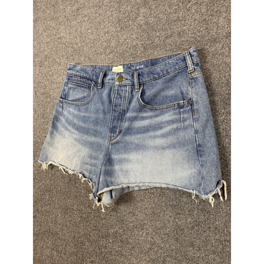 Pilcro Anthropologie Denim Blue Jean Shorts Womens 32 Button Closure Fray Hem - Picture 8 of 8